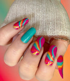 Retro Groove Nail Wraps