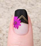 Onyx Blooms French Nail Wraps