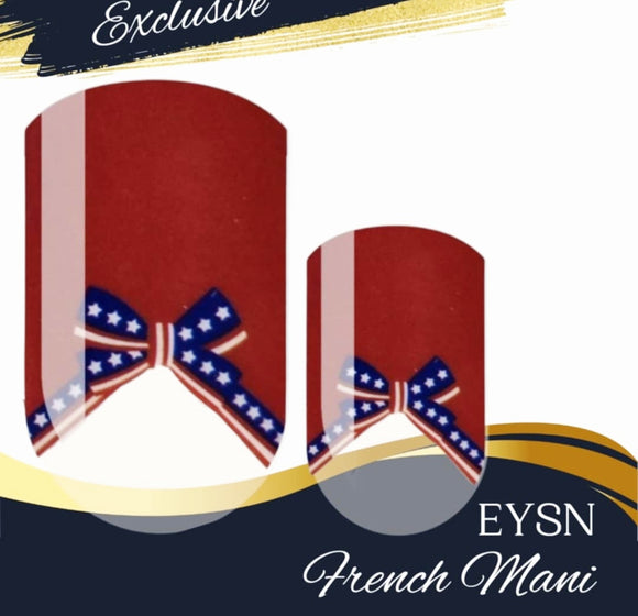 Star Spangled French Nail Wraps