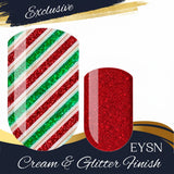 Candy Cane Tinsel Nail Wraps