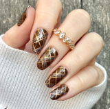 Mahogany Plaid Nail Wraps