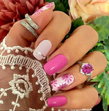 Platinum Petals Nail Wraps