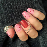 Candy Cane Kisses Nail Wraps
