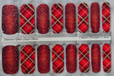 Amber Twilight Plaid Nail Wraps