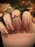 Rose Gold Glitter Nail Wraps