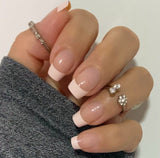 Classic Pink French Gel Nail Wraps (SG121)