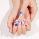 Marbled Skies Deluxe Semi-Cured Gel Nail Strips