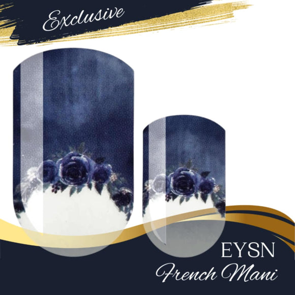 Periwinkle Blossom French Nail Wraps