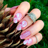 Candy Cane Swirl Nail Wraps