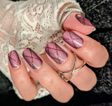 Plum Pop Plaid Nail Wraps