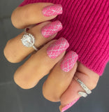 Bedazzled Pink Pop Plaid Nail Wraps