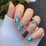 Teal Vines Nail Wraps