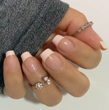 Classic Pink French Gel Nail Wraps (SG121)