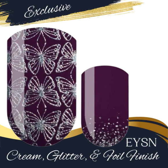 Glitter Fly Nail Wraps