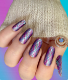 Plumtastic Pop Plaid Nail Wraps