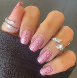 Blush Knit Nail Wraps