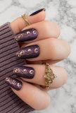 Bejeweled Burgundy Nail Wraps
