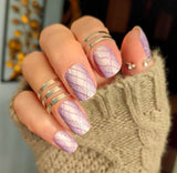 Lavender Lux Pop Plaid Nail Wraps