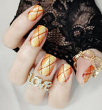 Tropicana Pop Plaid Nail Wraps