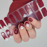 Bougie Burgundy Gel Nail Wraps (NG470)