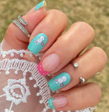 Bunny Blossom French Nail Wraps