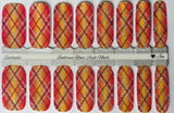 Tropicana Pop Plaid Nail Wraps
