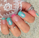Bunny Blossom French Nail Wraps