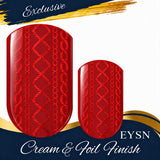 Crimson Knit Nail Wraps