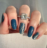 Foil Pop Plaid Overlay Nail Wraps