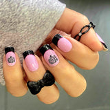 Pink Pumpkin French Nail Wraps
