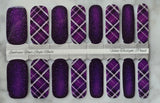 Violet Twilight Plaid Nail Wraps