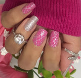 Bedazzled Pink Pop Plaid Nail Wraps