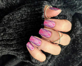Metallic Pop Plaid Nail Wraps