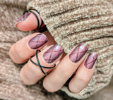 Plum Pop Plaid Nail Wraps