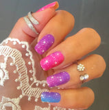 Electric Blooms Nail Wraps