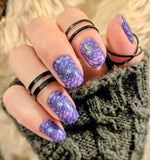 Orchid Vortex Nail Wraps