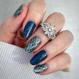 Glitter Pop Plaid Overlay Nail Wraps