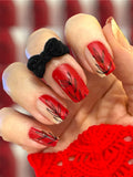 Scarlet Silhouette Nail Wraps