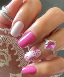 Platinum Petals Nail Wraps