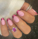 Bubble Gum French Nail Wraps