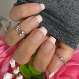 Classic Pink French Gel Nail Wraps (SG121)