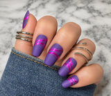 Violet Waves Nail Wraps