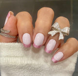 Princess Pink French Nail Wraps