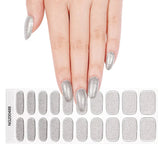 Silver Sizzle Deluxe Semi-Cured Gel Nail Strips