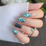 Teal Vines Nail Wraps
