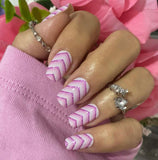 Posh Pink Chevron Nail Wraps