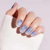 Snowy Mist Deluxe Semi-Cured Gel Nail Strips