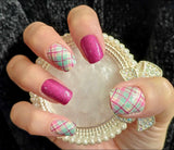 Watermelon Plaid Nail Wraps
