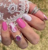 Platinum Petals Nail Wraps