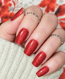 Crimson Knit Nail Wraps